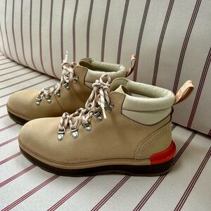 Sorel Cream and Orange Waterproof Boots